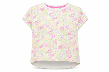 Next Girls Purple Floral  Basic T-Shirt Size 6 Years