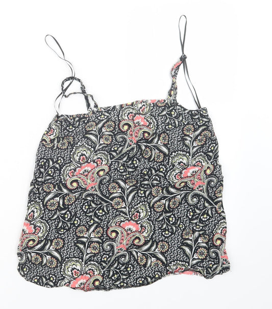 F&F Womens Black Geometric  Basic Tank Size 10