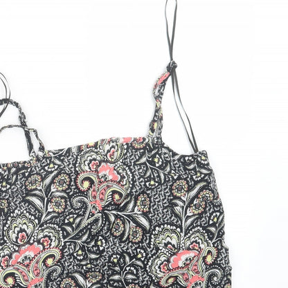 F&F Womens Black Geometric  Basic Tank Size 10