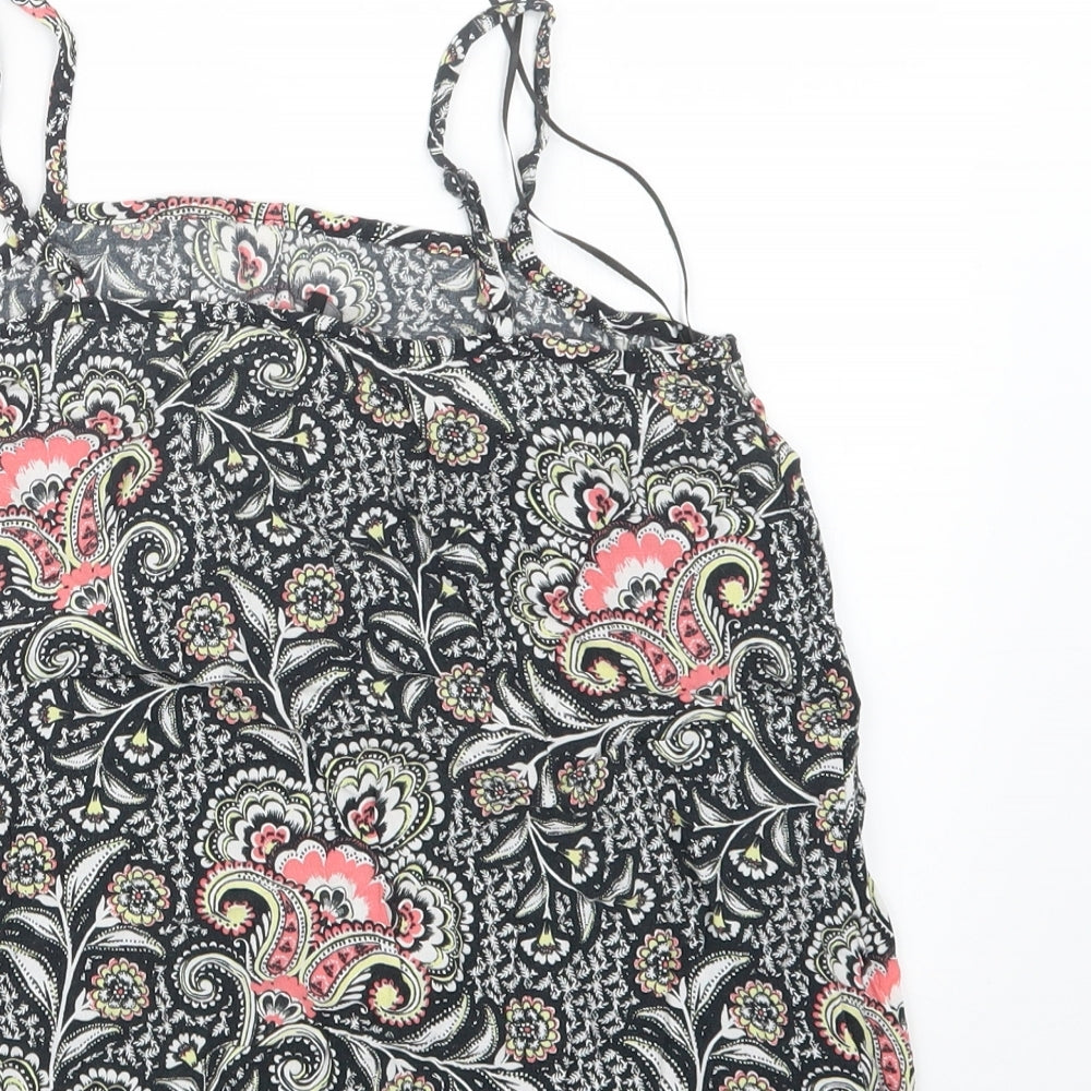 F&F Womens Black Geometric  Basic Tank Size 10