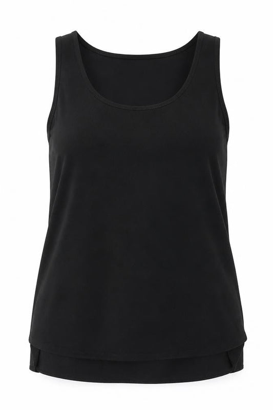 Womens UK Size 8 Papaya Black Basic Tank