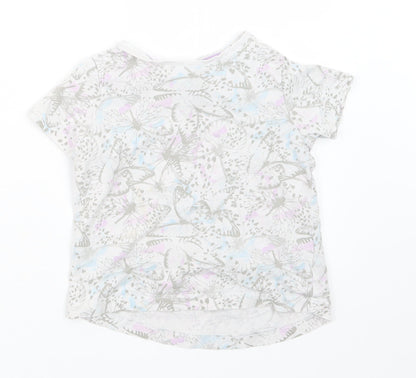 TU Girls White Geometric  Top Pyjama Top Size 3-4 Years