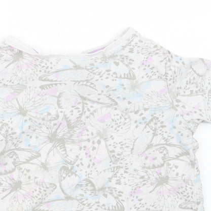 TU Girls White Geometric  Top Pyjama Top Size 3-4 Years