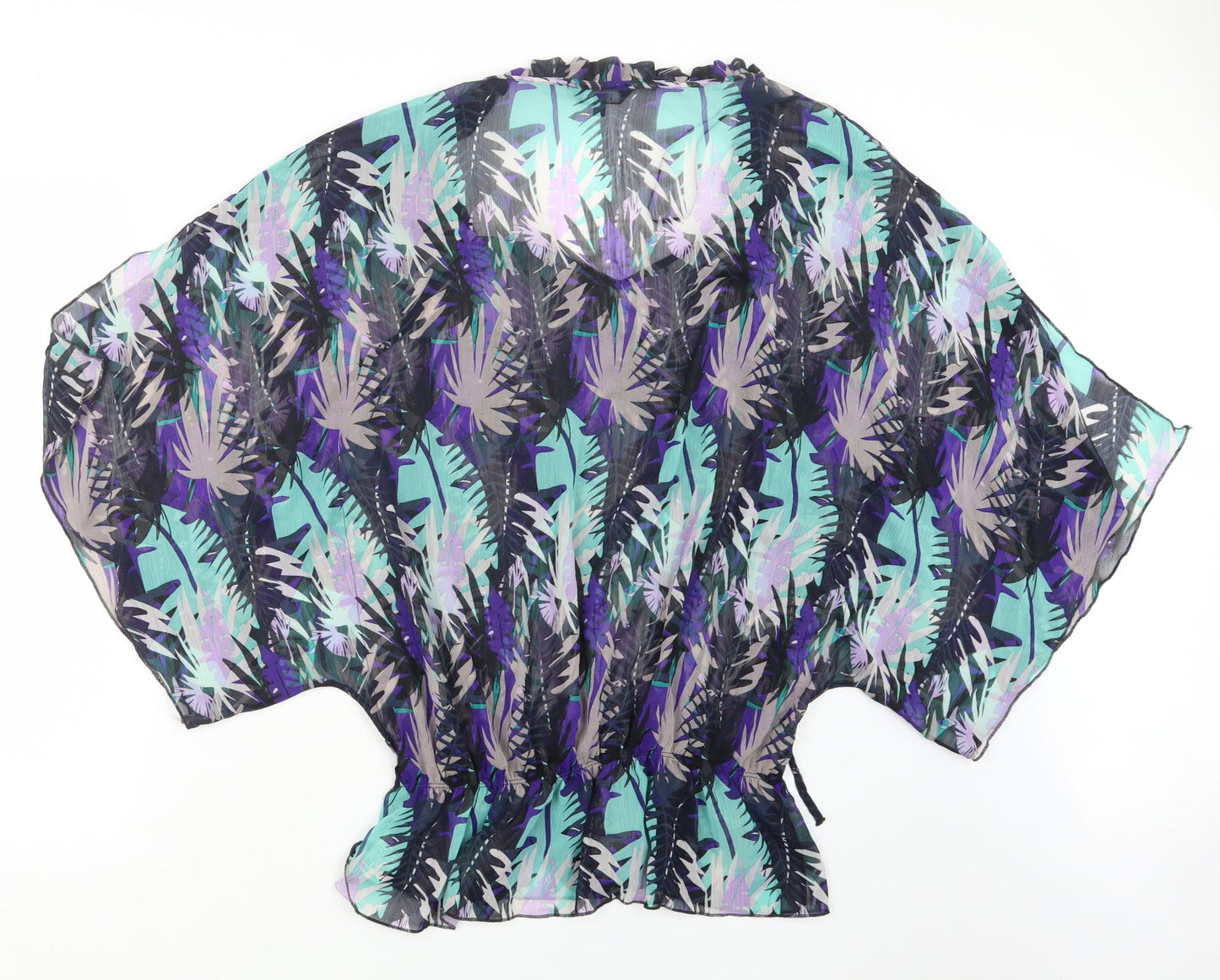 Papaya Womens Purple Geometric  Basic Blouse Size 10