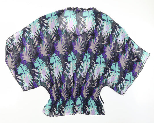 Papaya Womens Purple Geometric  Basic Blouse Size 10