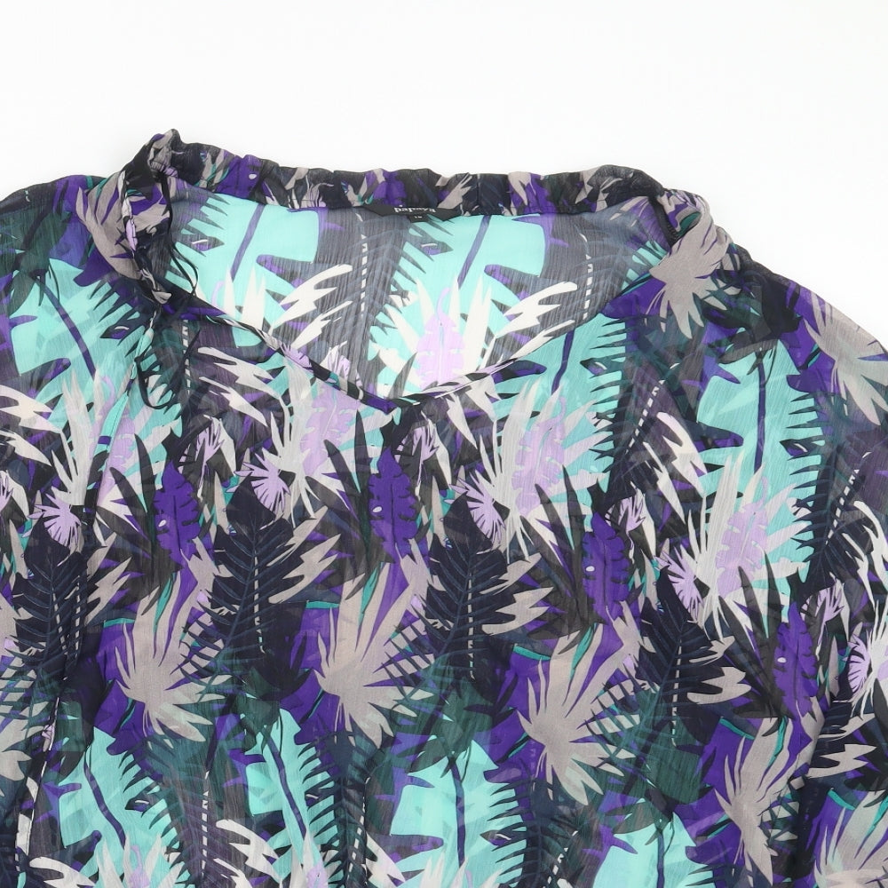 Papaya Womens Purple Geometric  Basic Blouse Size 10