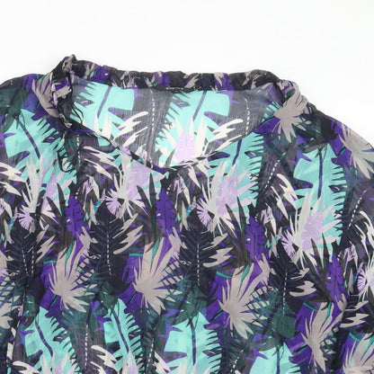 Papaya Womens Purple Geometric  Basic Blouse Size 10