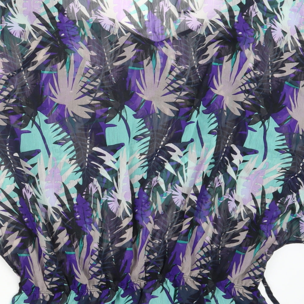 Papaya Womens Purple Geometric  Basic Blouse Size 10