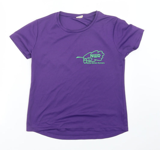 Awdis Womens Purple   Basic T-Shirt Size M