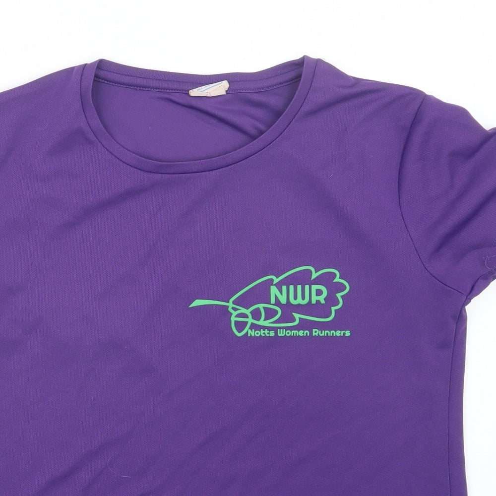 Awdis Womens Purple   Basic T-Shirt Size M