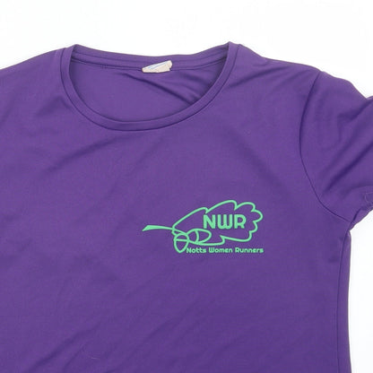 Awdis Womens Purple   Basic T-Shirt Size M