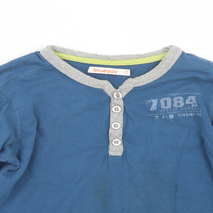 Blue Zoo Boys Blue   Basic T-Shirt Size 7-8 Years