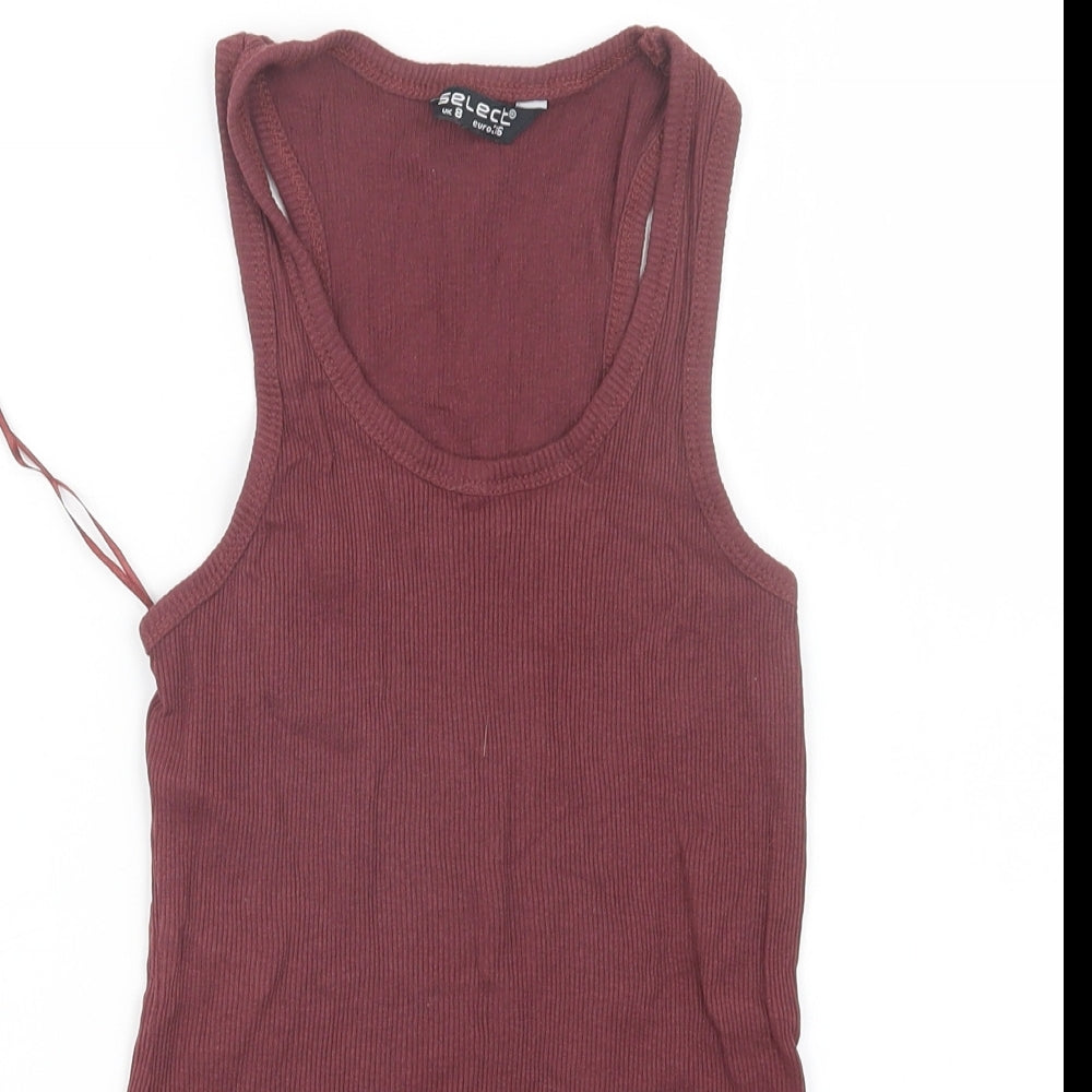 Womens UK Size 8 Select Red Basic Tank