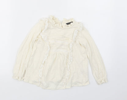 George Girls Ivory   Basic T-Shirt Size 2-3 Years