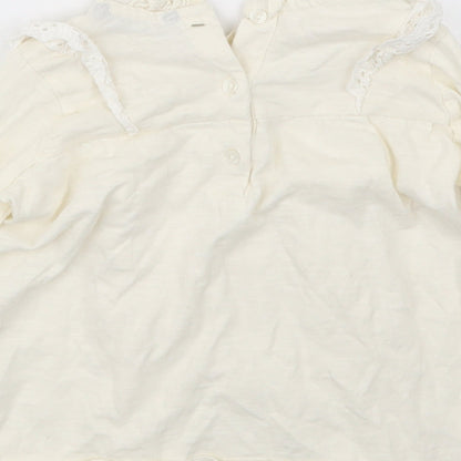 George Girls Ivory   Basic T-Shirt Size 2-3 Years