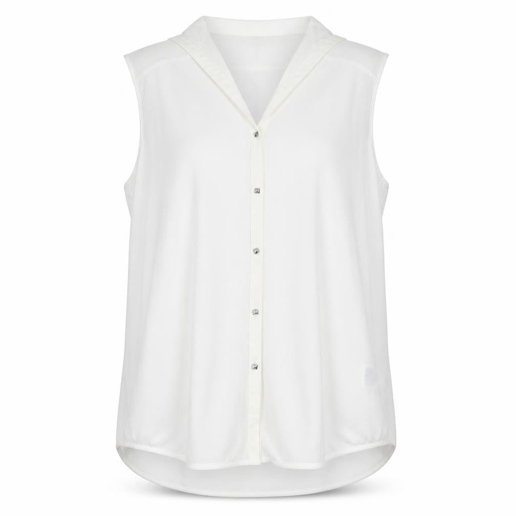 Womens UK Size M H&M White Basic Button-Up