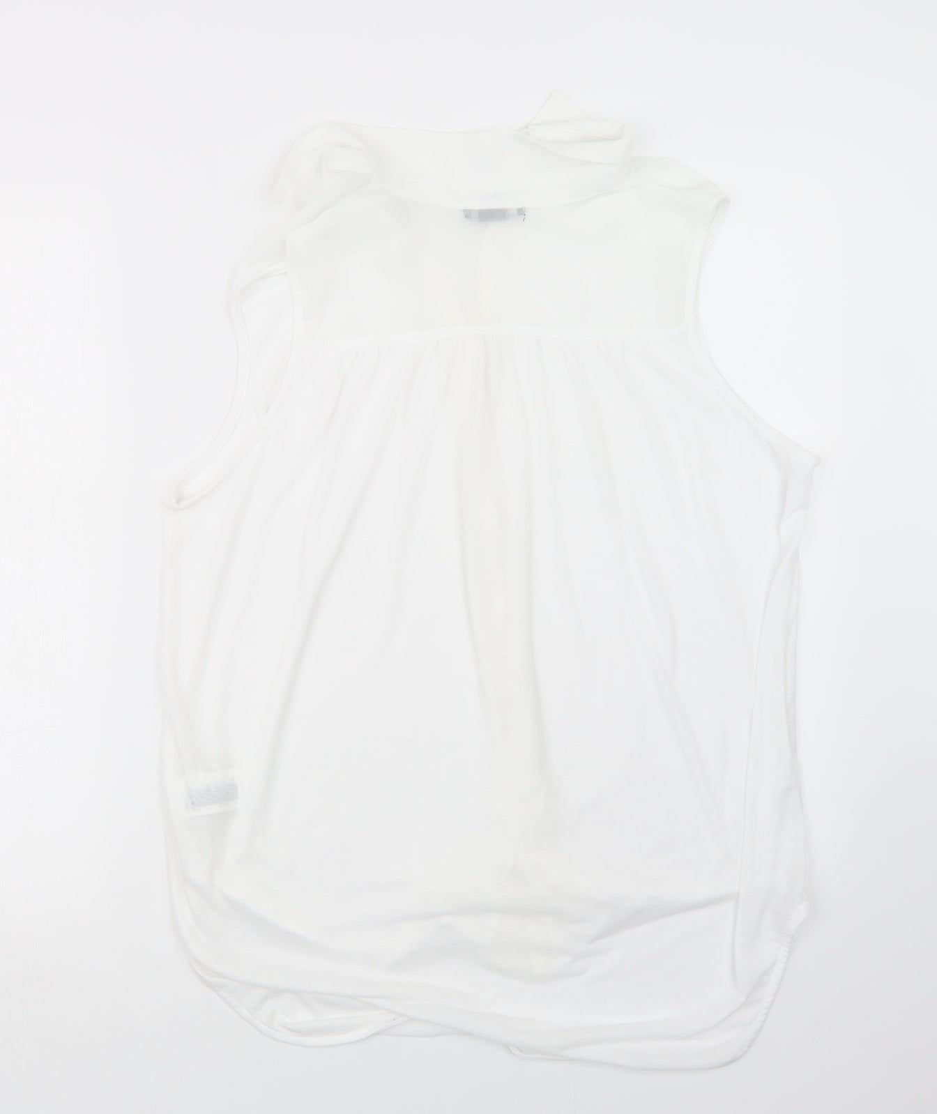 Womens UK Size M H&M White Basic Button-Up