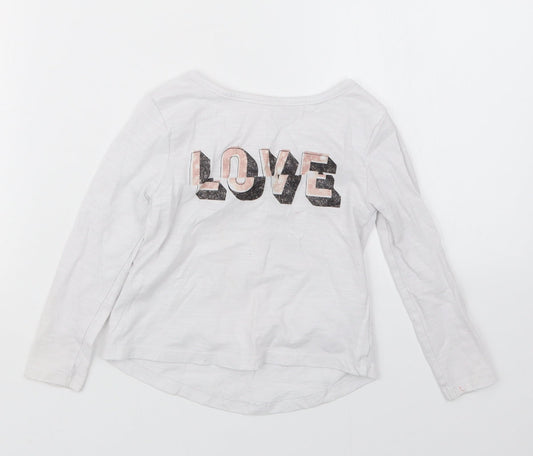 TU Girls White   Basic T-Shirt Size 3 Years