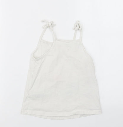 Marks and Spencer Girls White   Basic Tank Size 5-6 Years