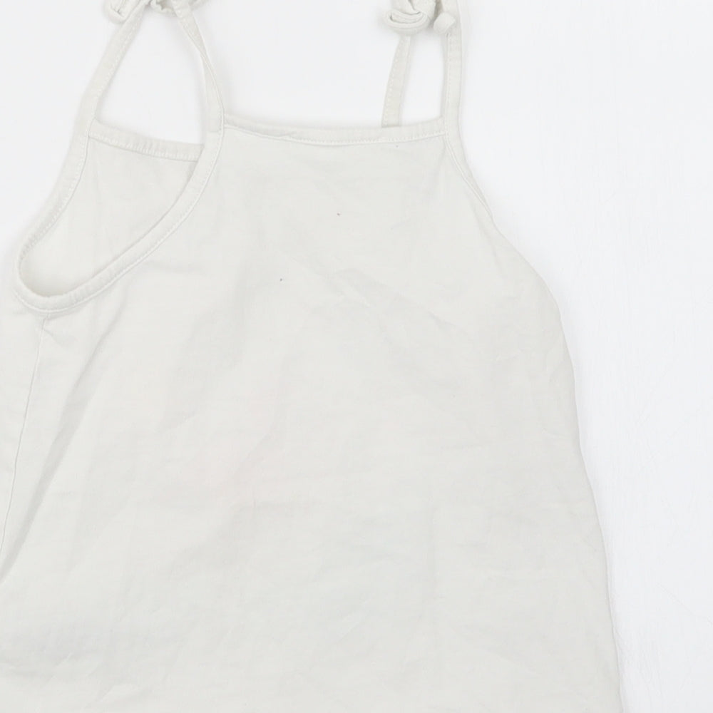 Marks and Spencer Girls White   Basic Tank Size 5-6 Years