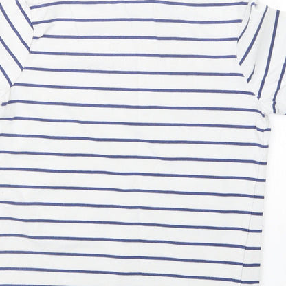 George Boys White Striped  Basic T-Shirt Size 7-8 Years  - Minions
