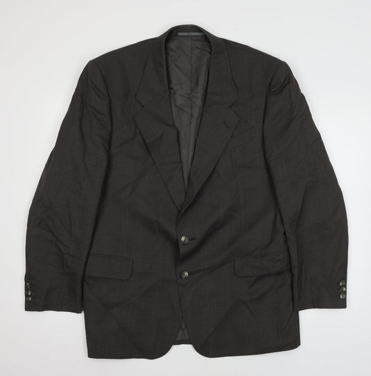 House of Fra Mens Grey Check  Jacket Suit Jacket Size L