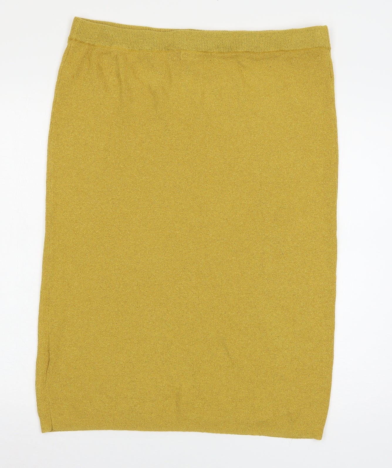 Marks and Spencer Womens Yellow  Knit Straight & Pencil Skirt Size XL