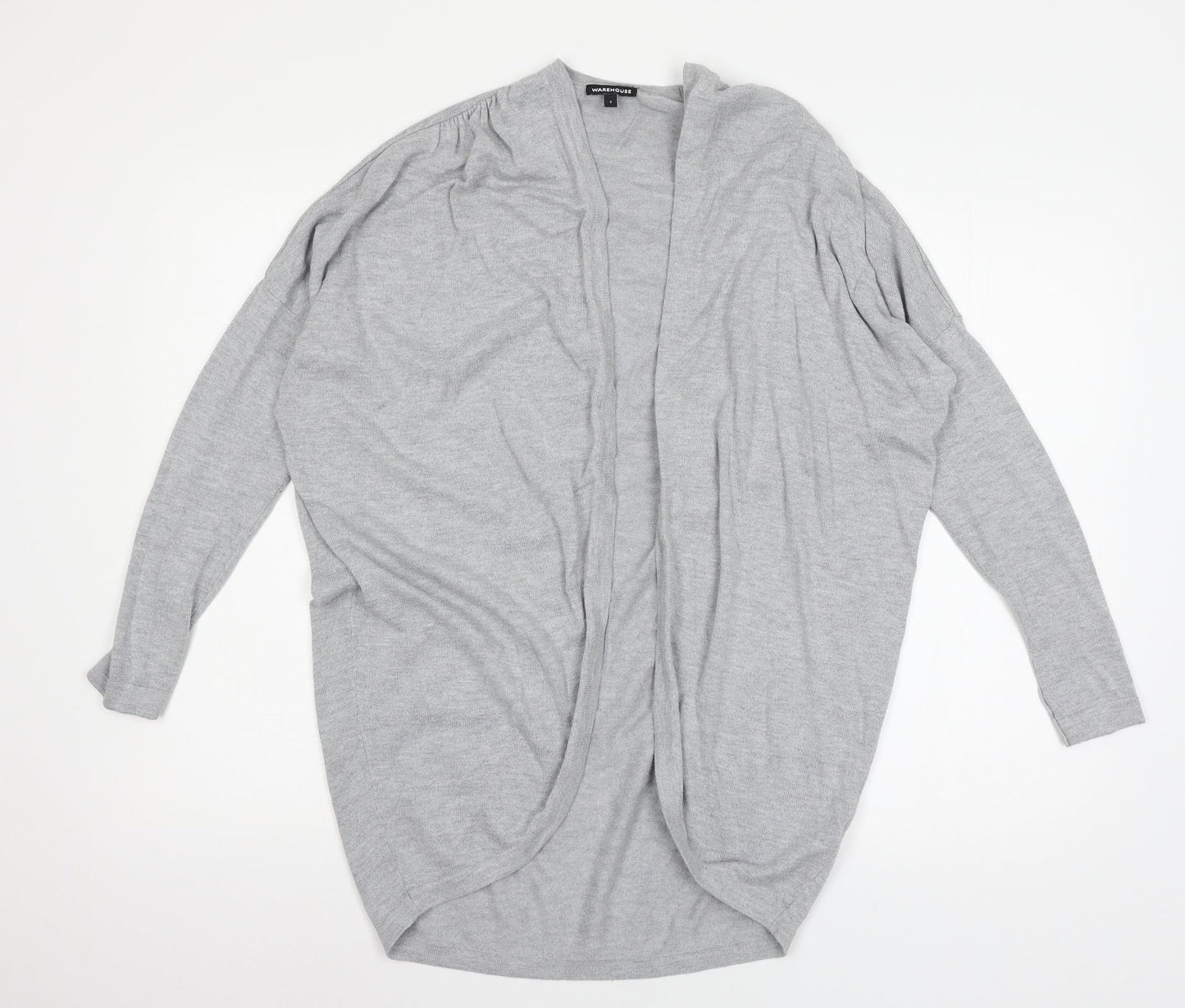 Womens UK Size S Warehouse Grey Cardigan Jumper