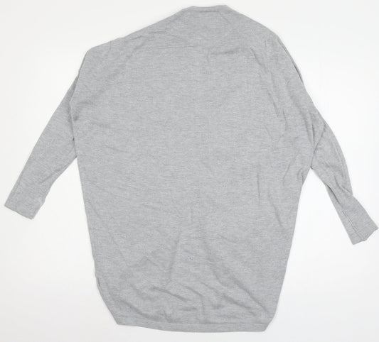 Womens UK Size S Warehouse Grey Cardigan Jumper