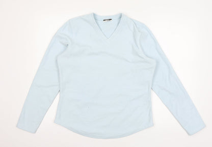 George Womens Blue Solid Fleece Top Pyjama Top Size M