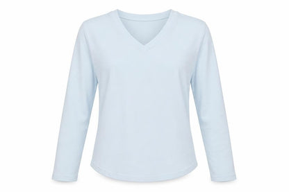 George Womens Blue Solid Fleece Top Pyjama Top Size M