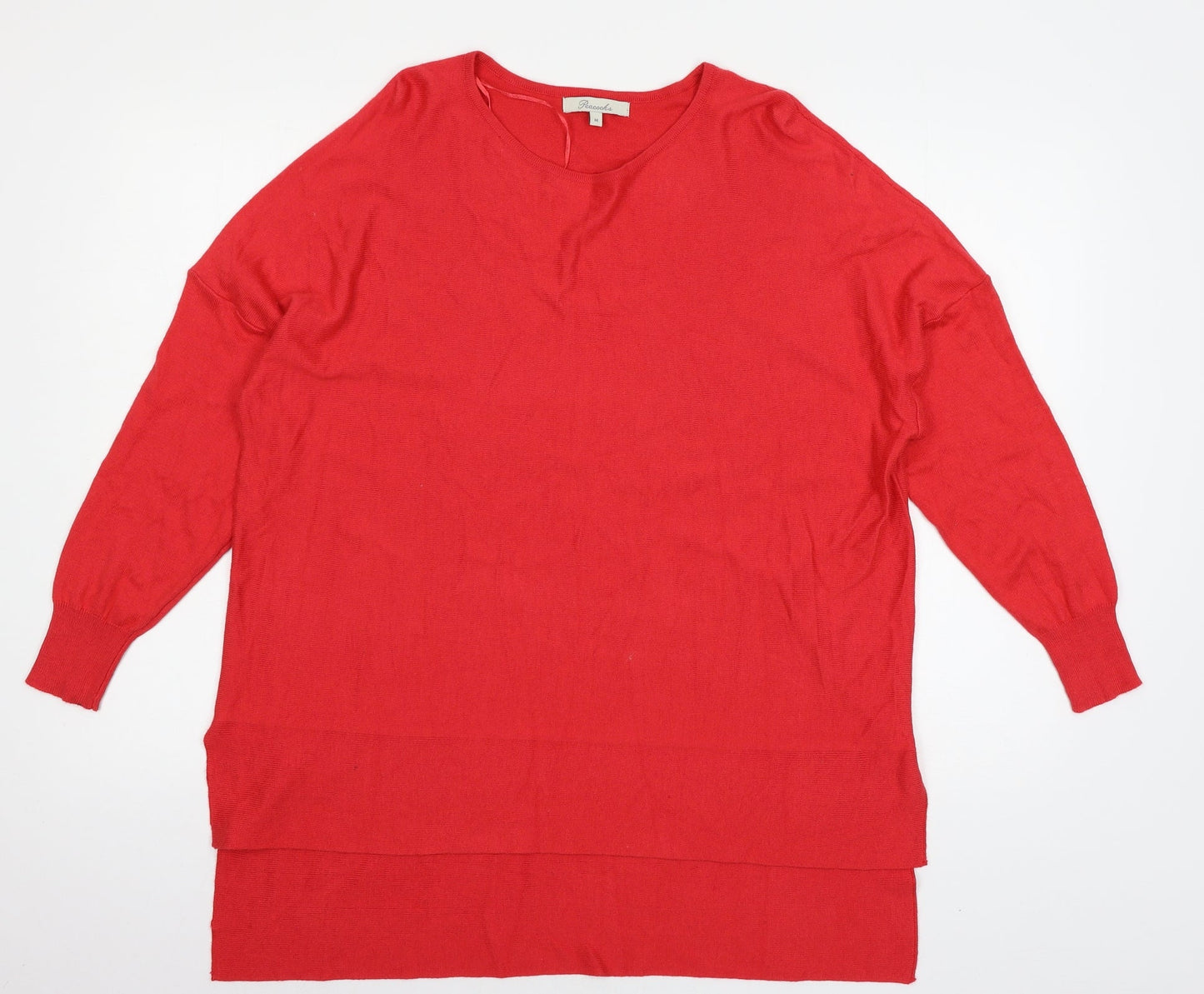 Womens UK Size M Peacocks Red Pullover Jumper
