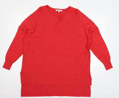 Womens UK Size M Peacocks Red Pullover Jumper