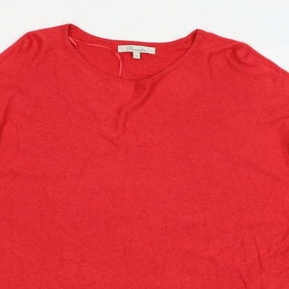 Womens UK Size M Peacocks Red Pullover Jumper