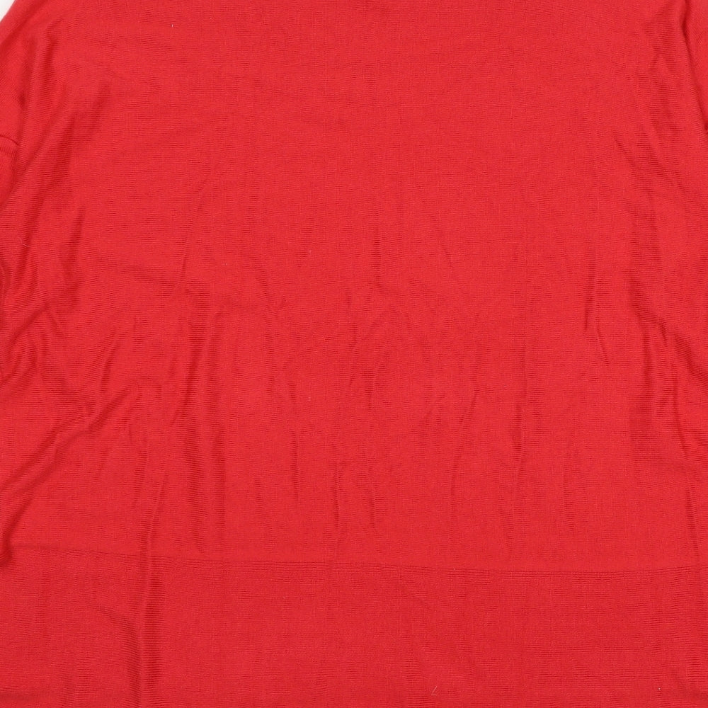 Womens UK Size M Peacocks Red Pullover Jumper