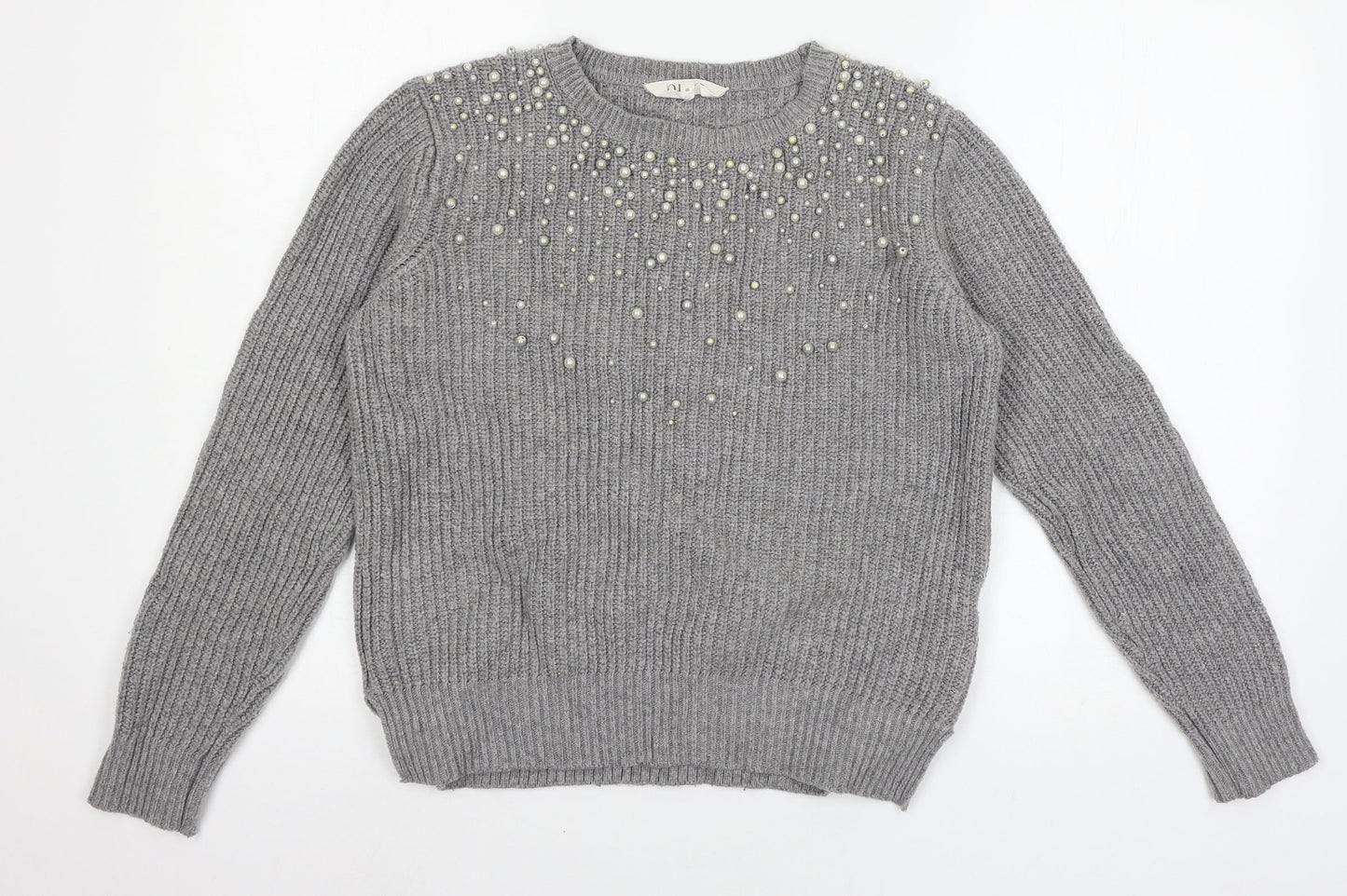 Womens UK Size 8 Nine Grey Pullover Jumper