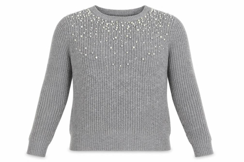 Womens UK Size 8 Nine Grey Pullover Jumper