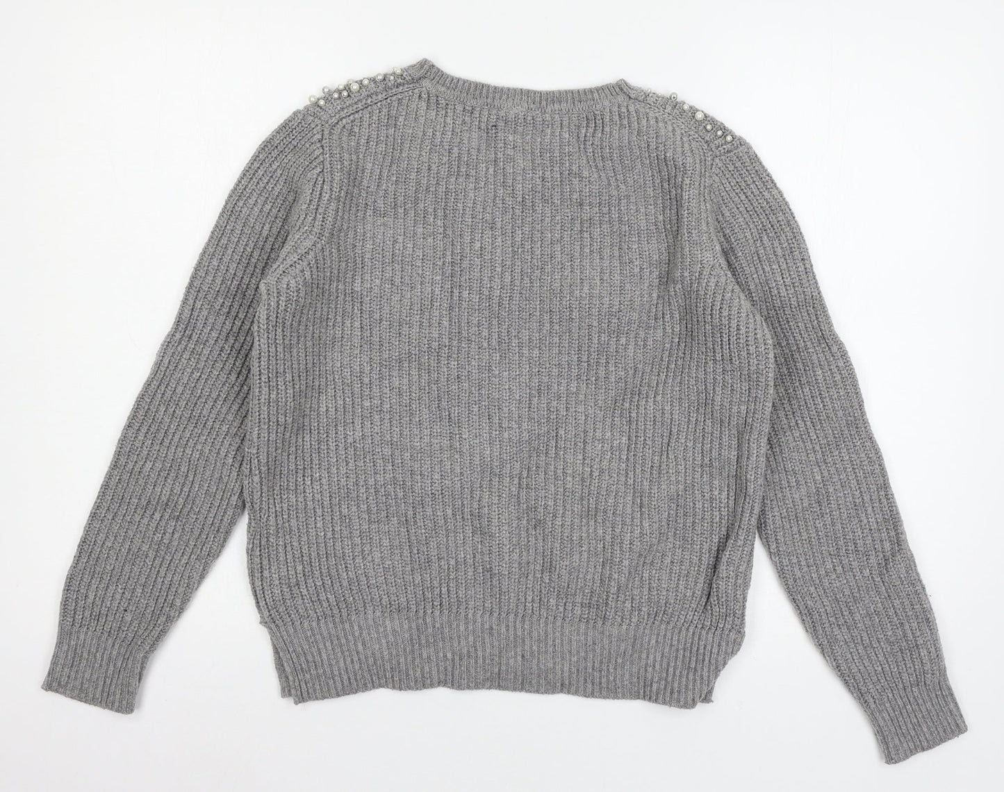 Womens UK Size 8 Nine Grey Pullover Jumper