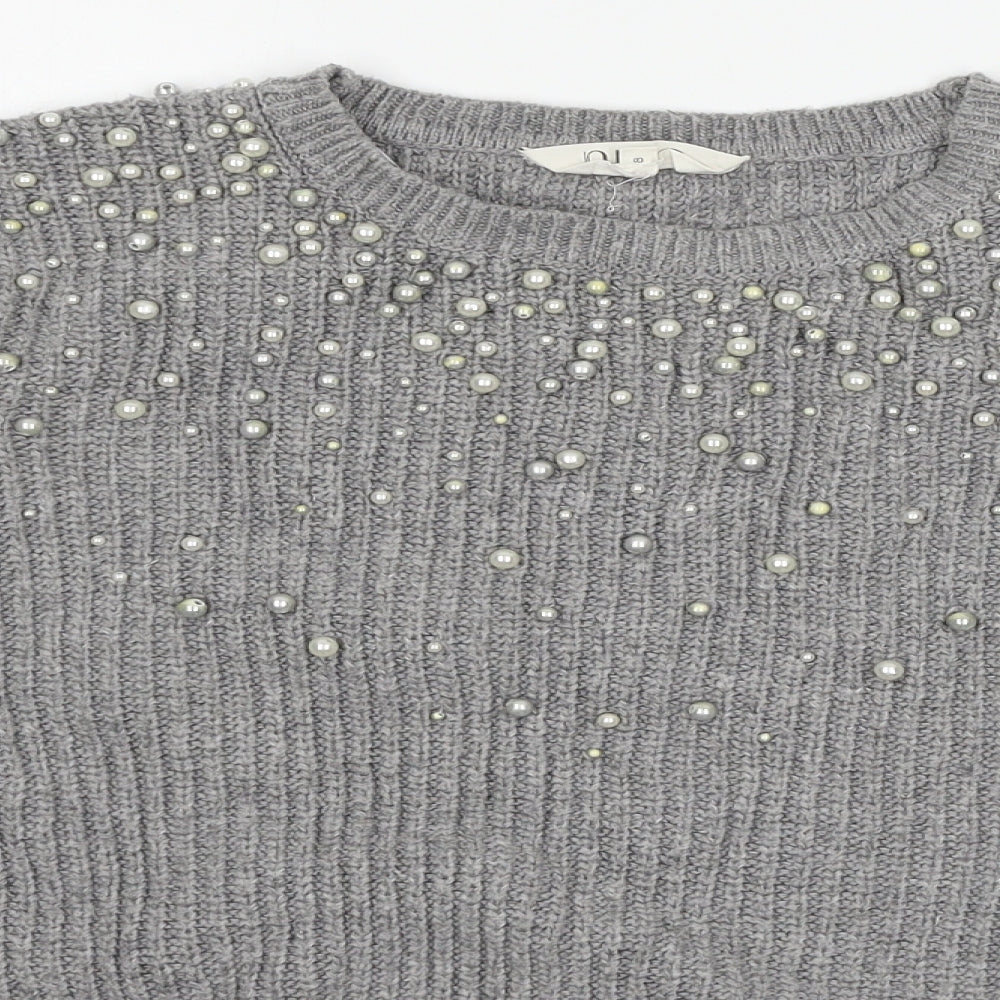 Womens UK Size 8 Nine Grey Pullover Jumper
