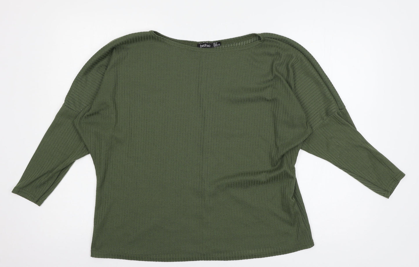 Boohoo Womens Green  Jersey Pullover Jumper Size 12