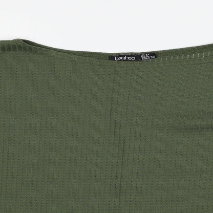 Boohoo Womens Green  Jersey Pullover Jumper Size 12