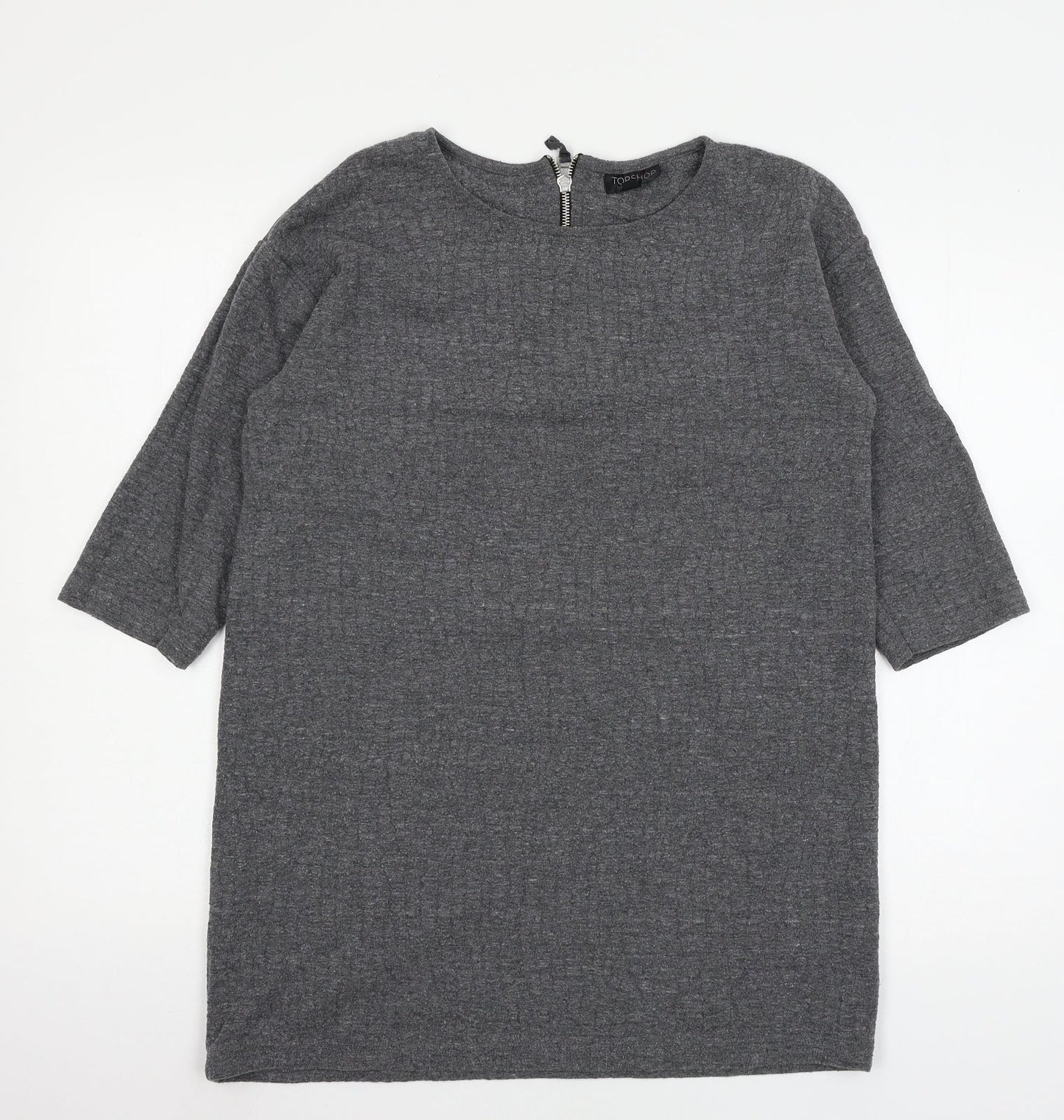 Womens UK Size 10 Topshop Grey Pullover Jumper