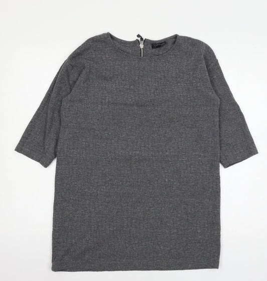 Womens UK Size 10 Topshop Grey Pullover Jumper