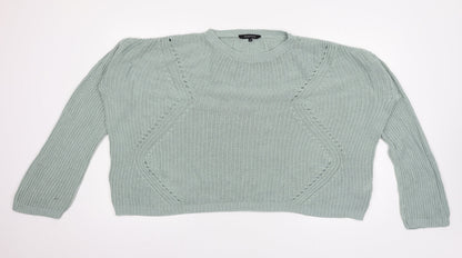 Womens UK Size XL Peacocks Green Pullover Jumper
