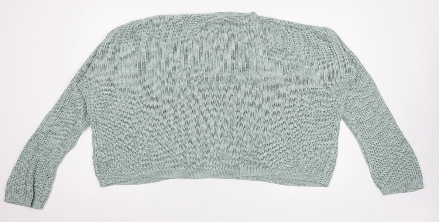Womens UK Size XL Peacocks Green Pullover Jumper