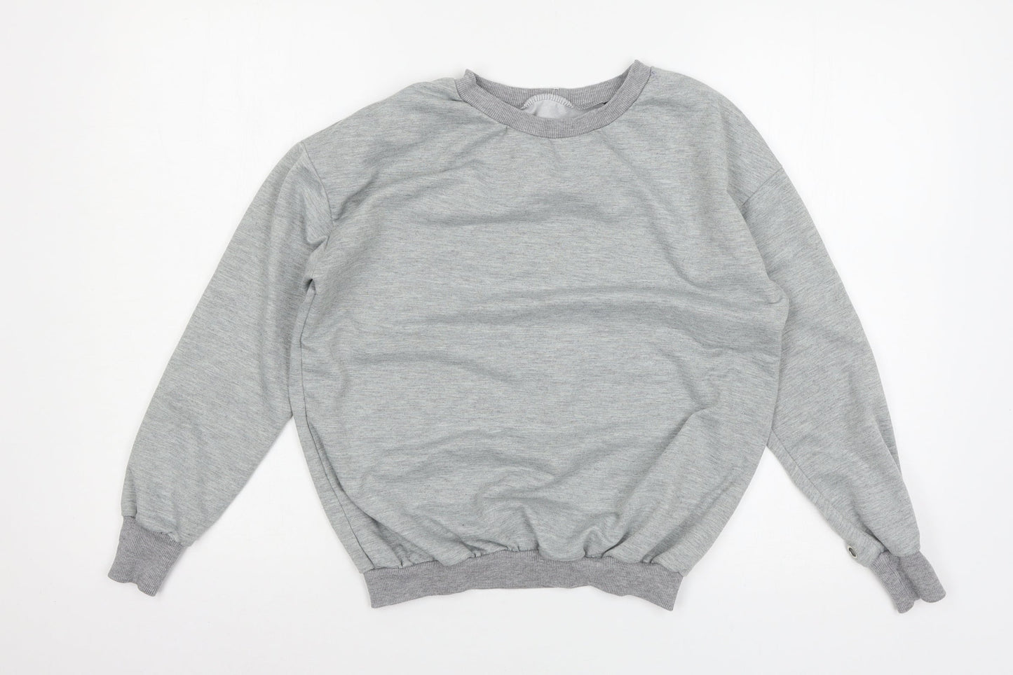 Preworn Womens Grey  Jersey Pullover Sweatshirt Size M  - O-ring detail
