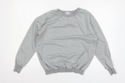Preworn Womens Grey  Jersey Pullover Sweatshirt Size M  - O-ring detail