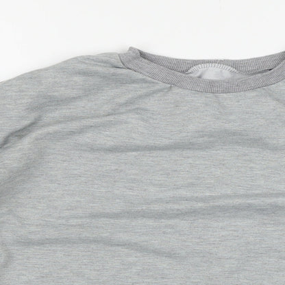 Preworn Womens Grey  Jersey Pullover Sweatshirt Size M  - O-ring detail
