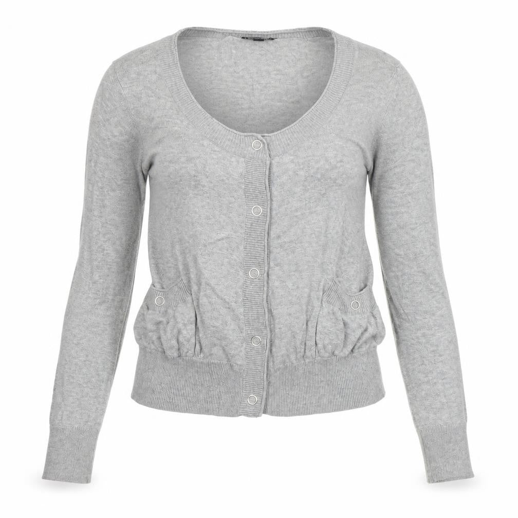Womens UK Size 14 Topshop Grey Cardigan Jumper