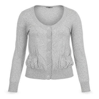 Womens UK Size 14 Topshop Grey Cardigan Jumper